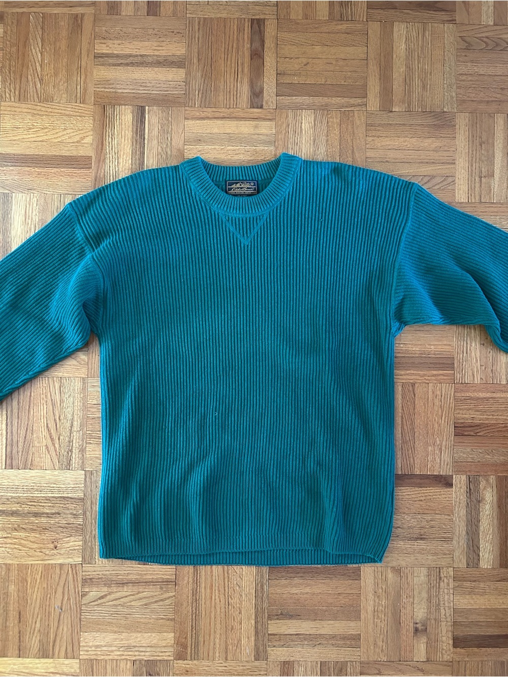 Men's green Ribbed Crewneck Sweater Eddie Bauer